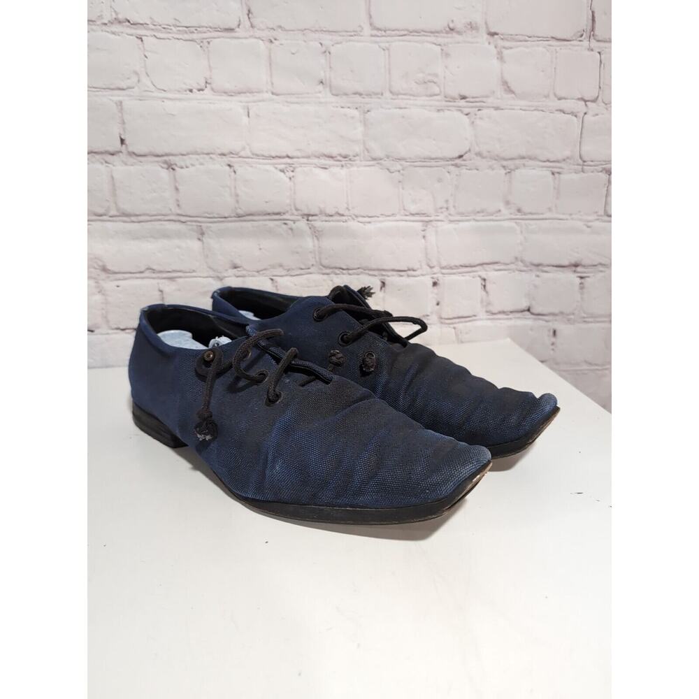 Alexander Fielden The Philosopher Handmade Denim Leather Avant Garde Shoe Sz 41